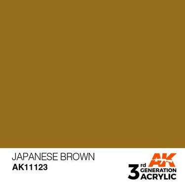AK Interactive AK11123 Japanese Brown Acrylic Paint 17ml (3rd Generation)